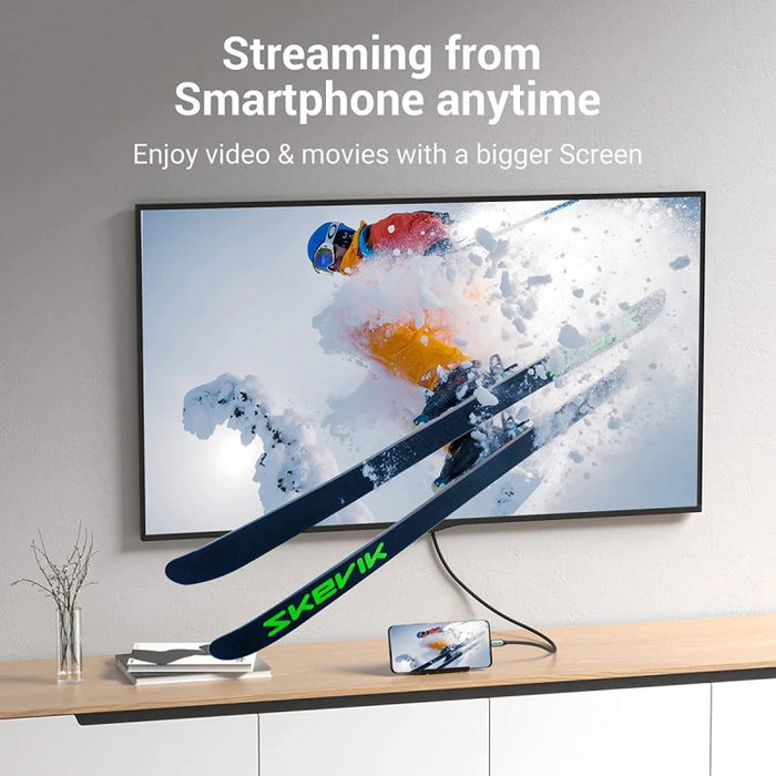 Vention Cable Conversor USB Tipo-C a HDMI 2.0 4K 1.5m Negro